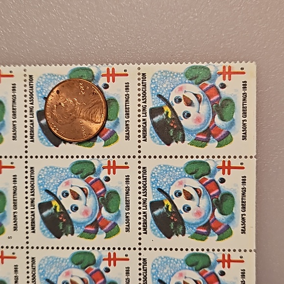 American Lung Association 'The Christmas Seal People' 1985 Snowman holiday - Picture 2 of 5